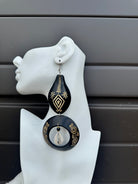 Black Calabash Tribal Expressions Earrings - Trufacebygrace