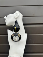 Black Calabash Tribal Expressions Earrings - Trufacebygrace