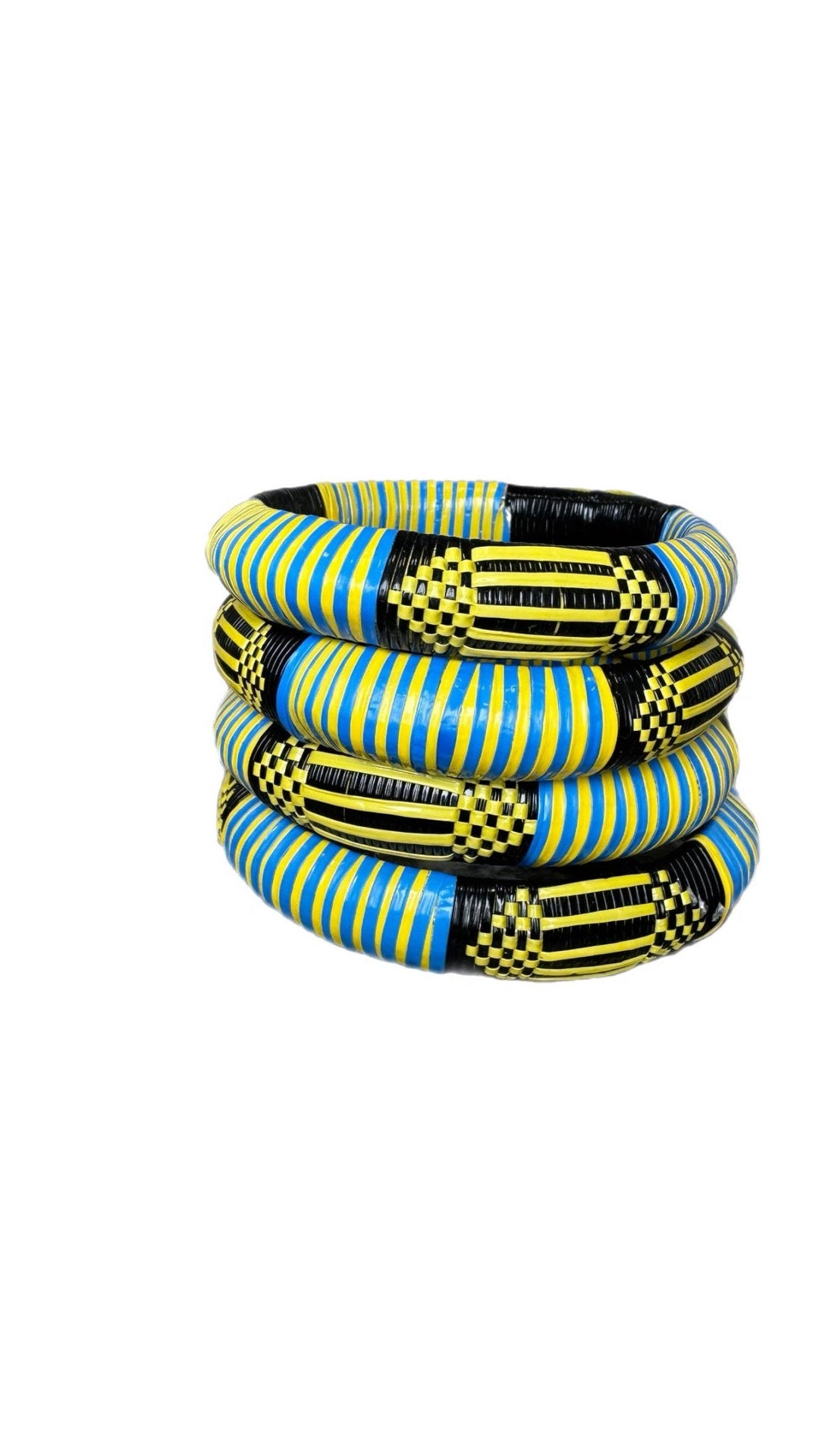 Blue Woven Bangle Set - Trufacebygrace