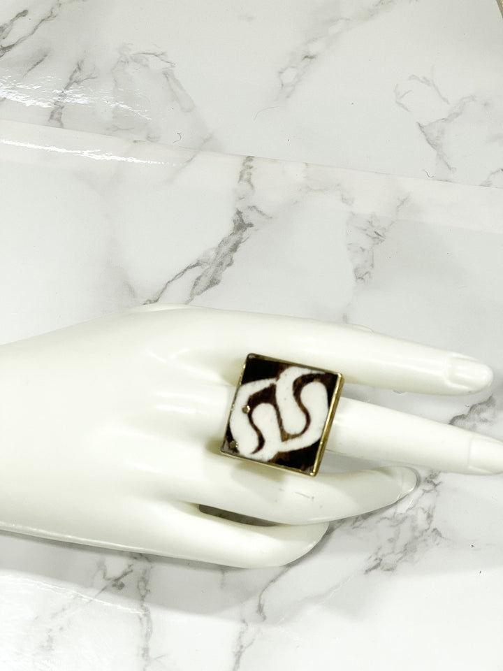 Bone Square Ring - Trufacebygrace