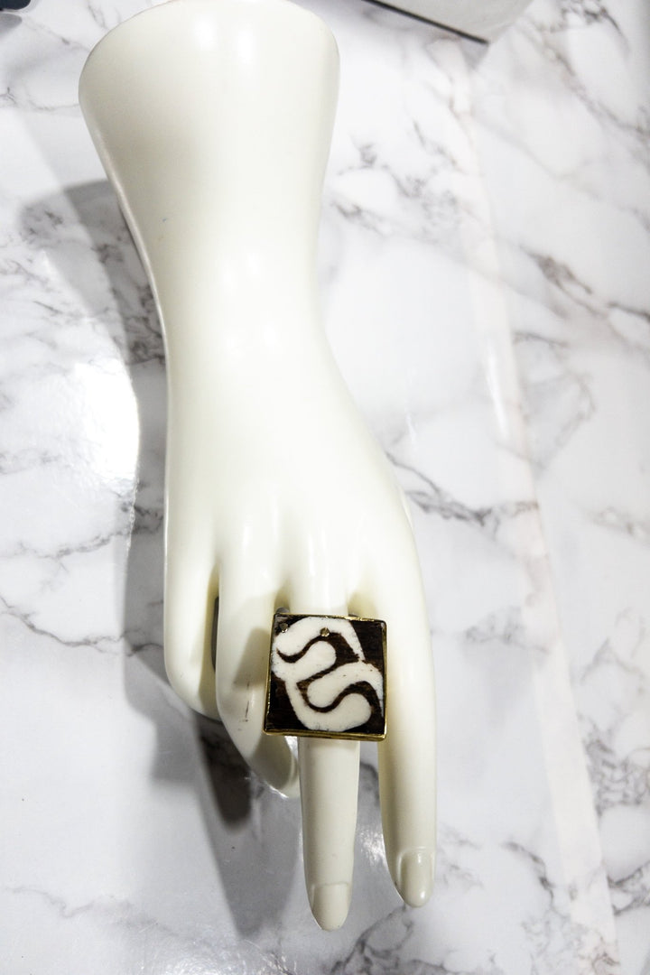 Bone Square Ring - Trufacebygrace