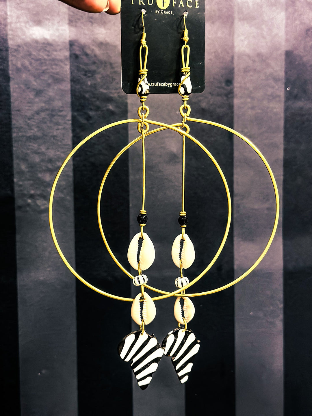 Brass and Bone Oversized Earrings - Trufacebygrace