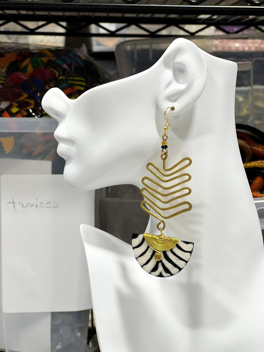 Brass Spring Bone Earrings - Trufacebygrace