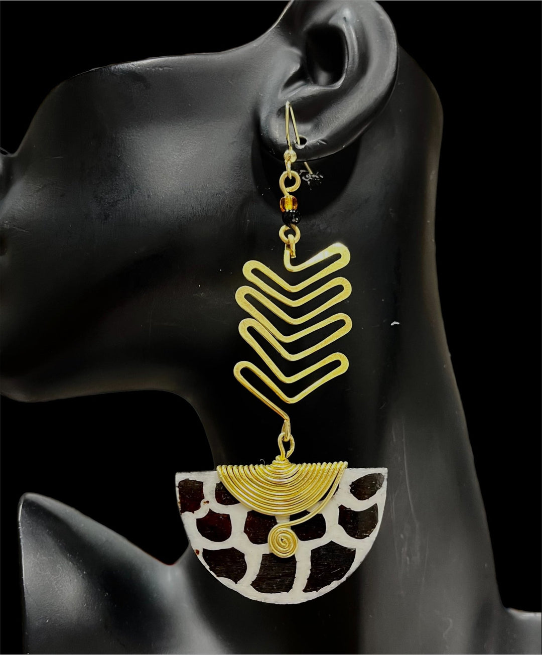 Brass Spring Bone Earrings - Trufacebygrace