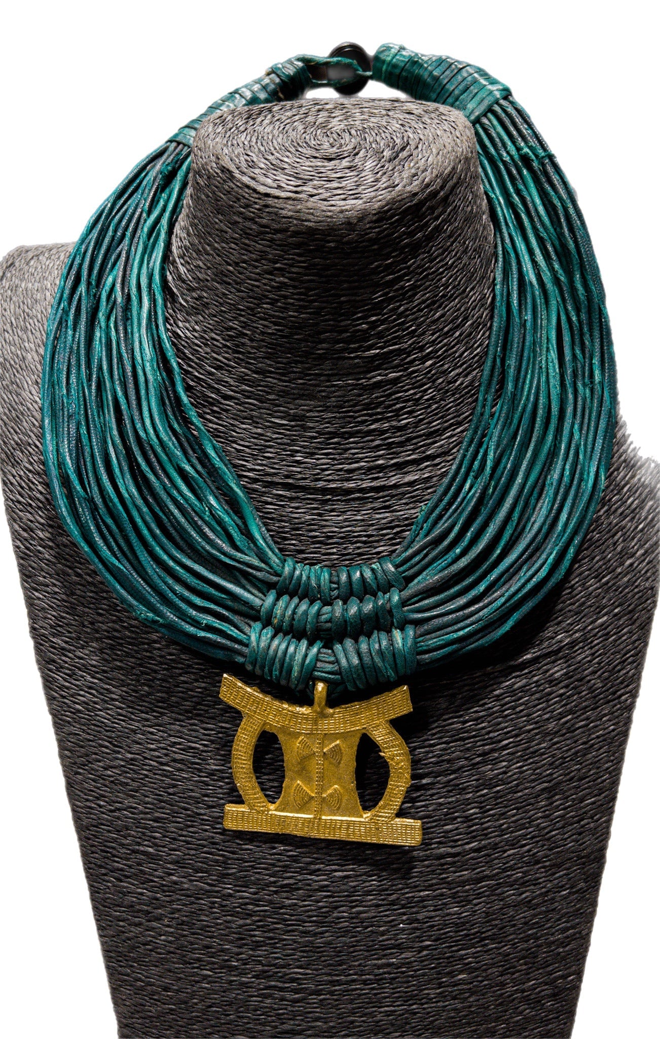 Bronze Stool Busia Genuine leather Necklace - Trufacebygrace