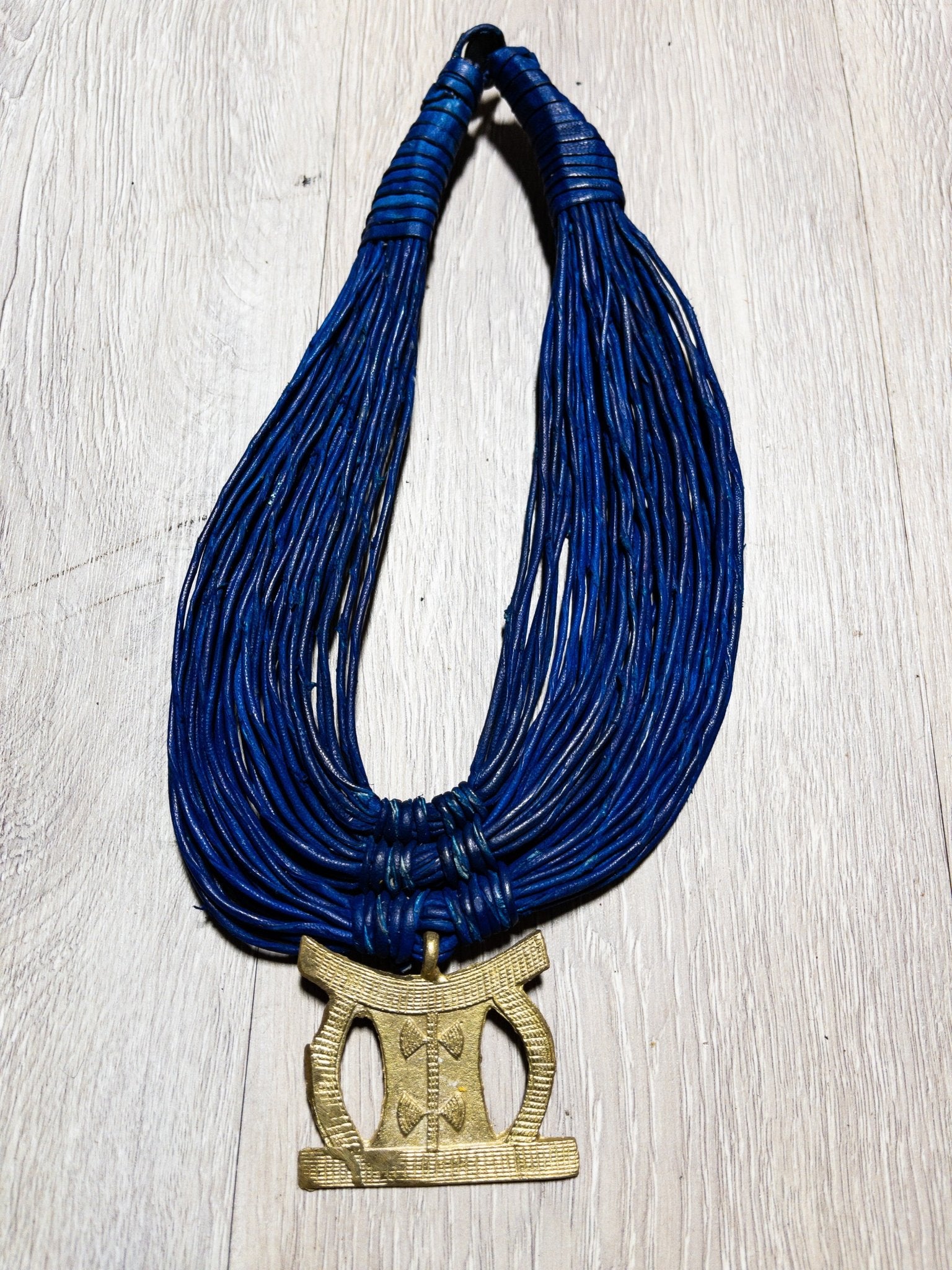 Bronze Stool Busia Genuine leather Necklace - Trufacebygrace