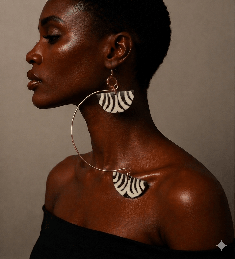 C curve Arc Bone Earrings - Trufacebygrace