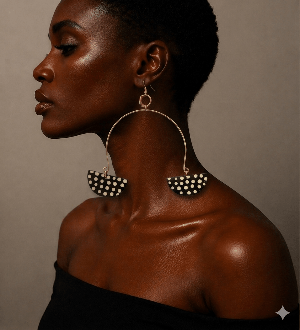 C curve Arc Bone Earrings - Trufacebygrace
