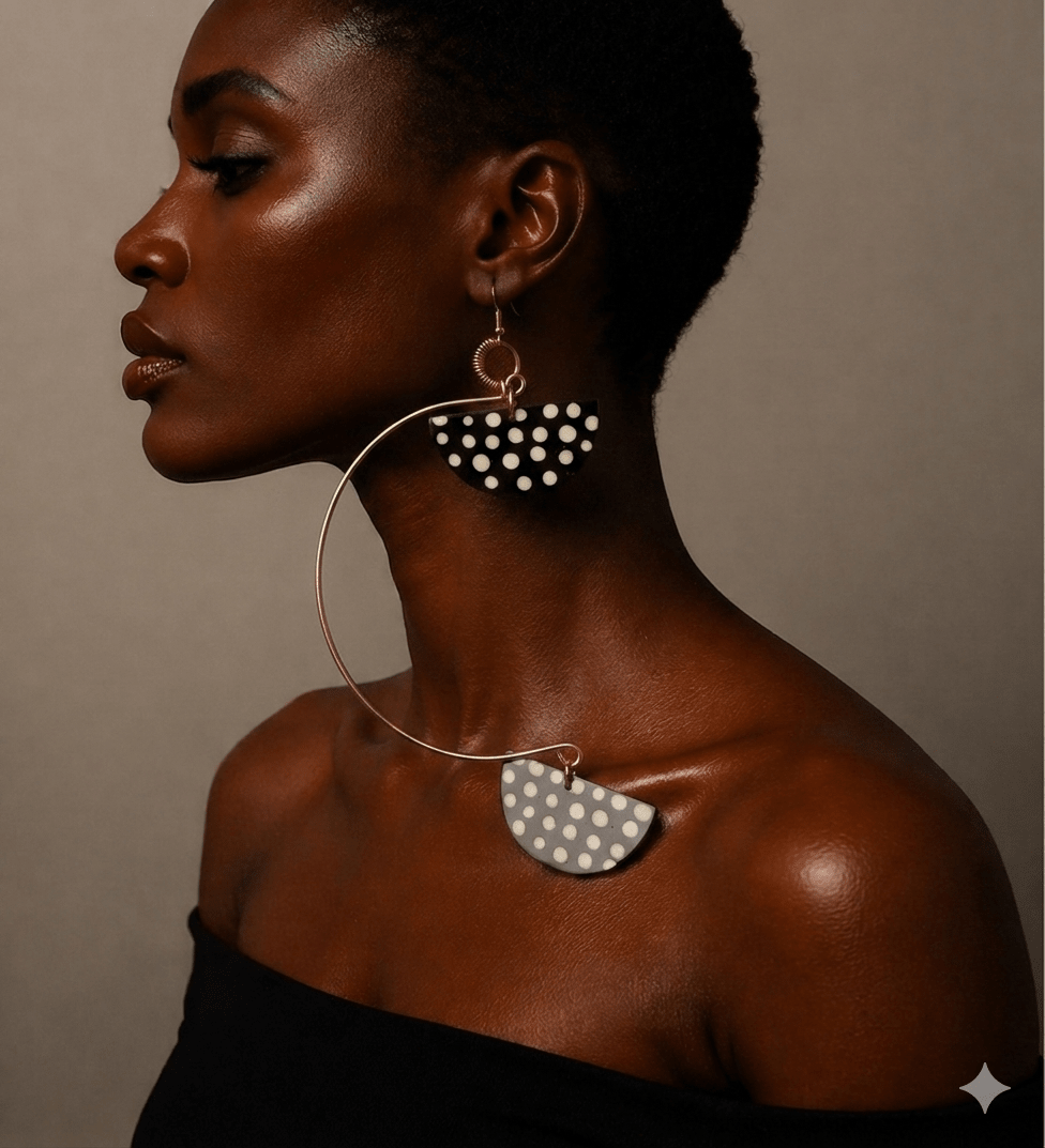 C curve Arc Bone Earrings - Trufacebygrace