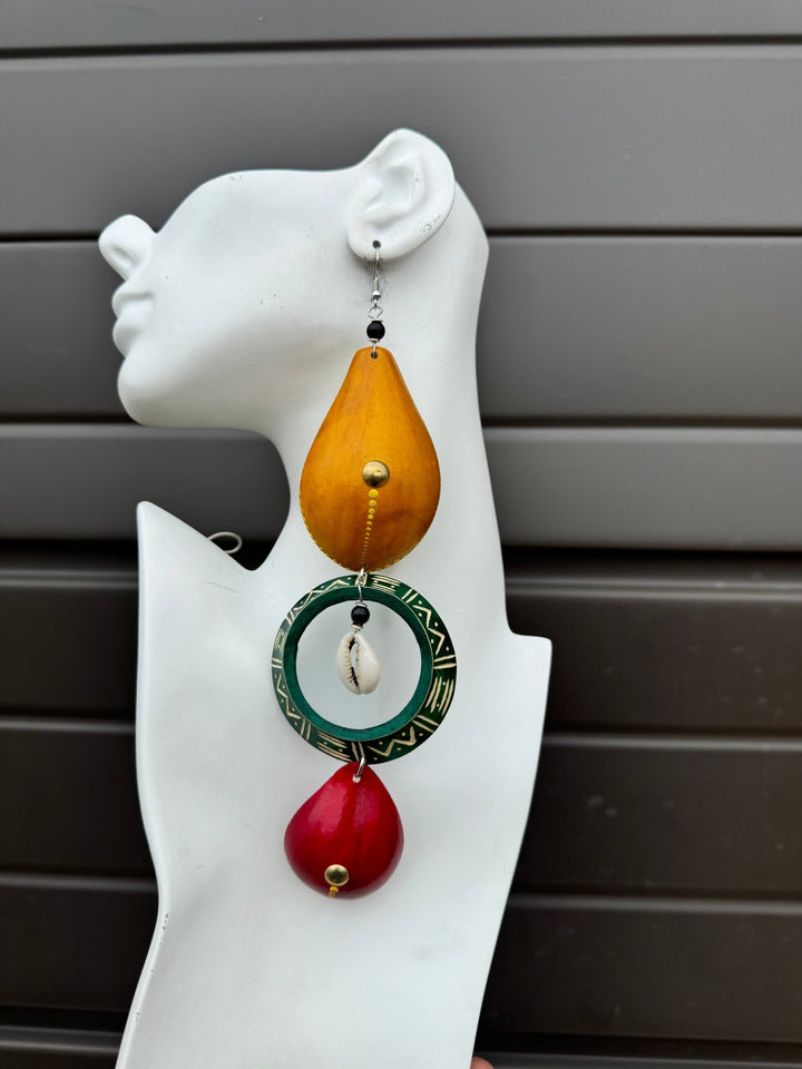 Calabash Tribal Expressions Earring - Trufacebygrace