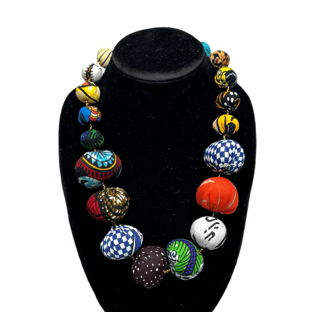 Chunky Ankara Balls Necklace - Trufacebygrace