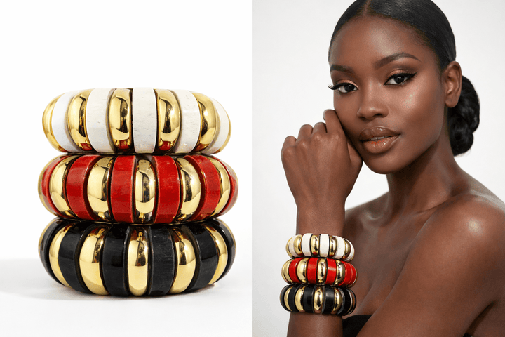 Chunky Vintage Gold Ridges Bracelet - Trufacebygrace