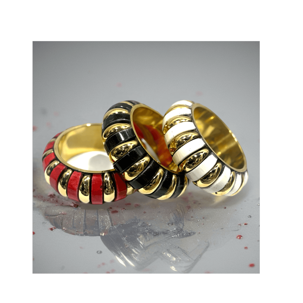 Chunky Vintage Gold Ridges Bracelet - Trufacebygrace