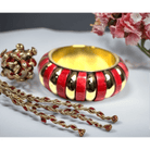 Chunky Vintage Gold Ridges Bracelet - Trufacebygrace