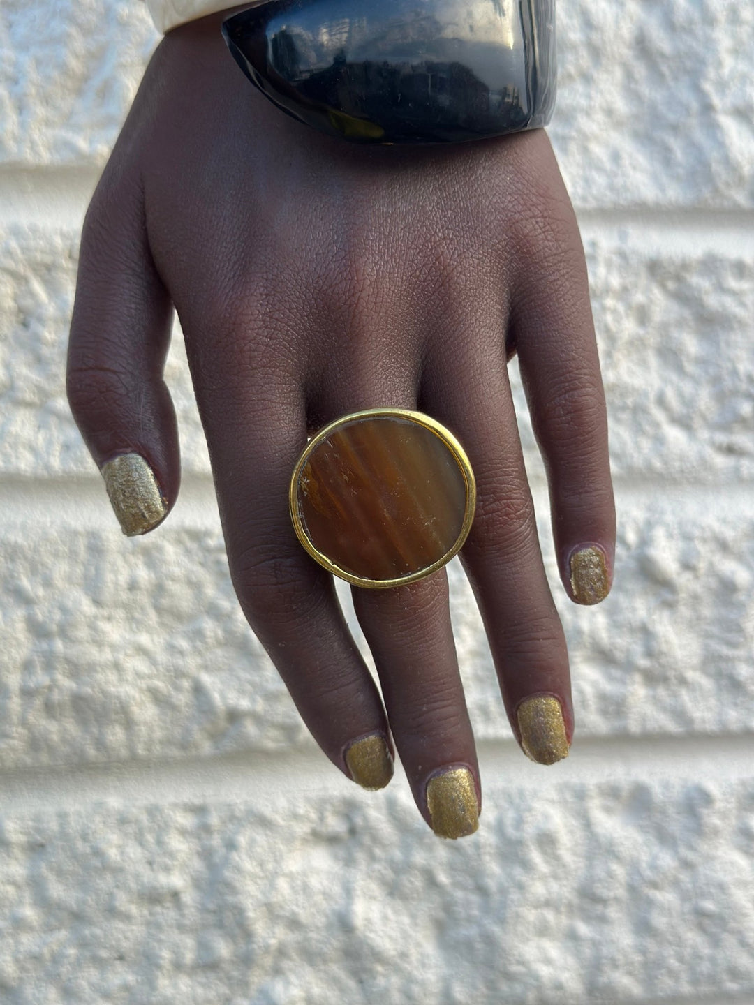 Circle Horn Brass Ring - Trufacebygrace