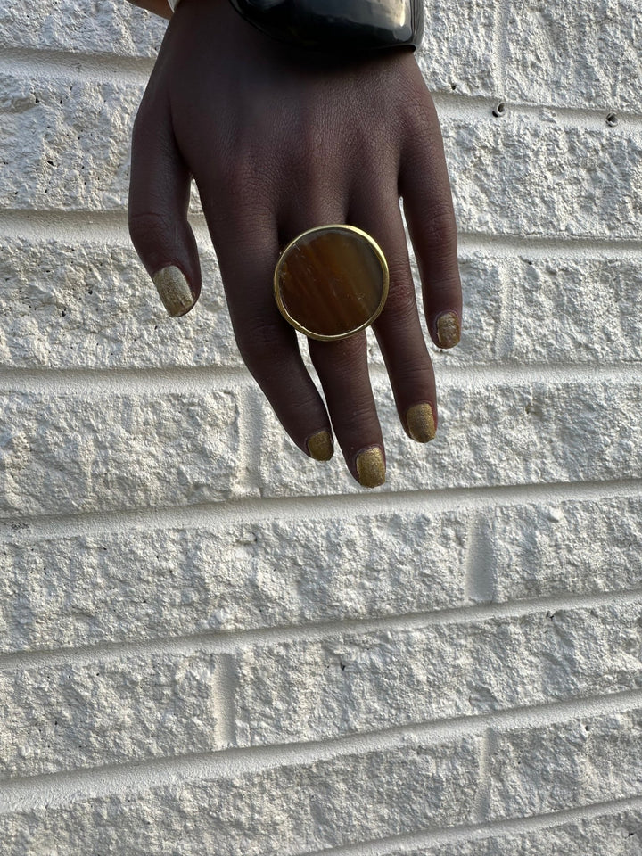 Circle Horn Brass Ring - Trufacebygrace