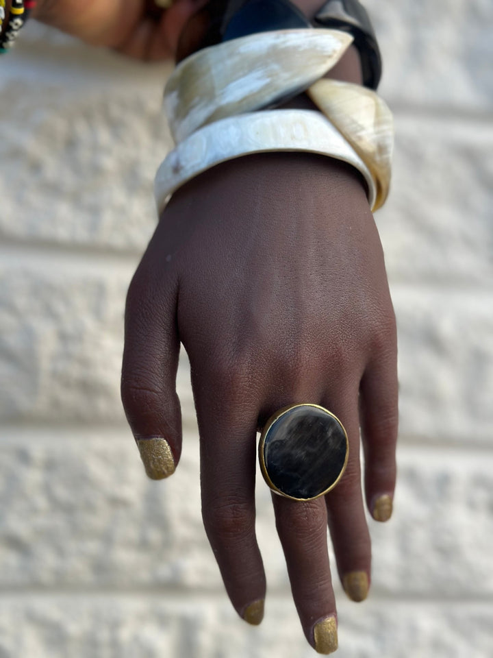 Circle Horn Brass Ring - Trufacebygrace