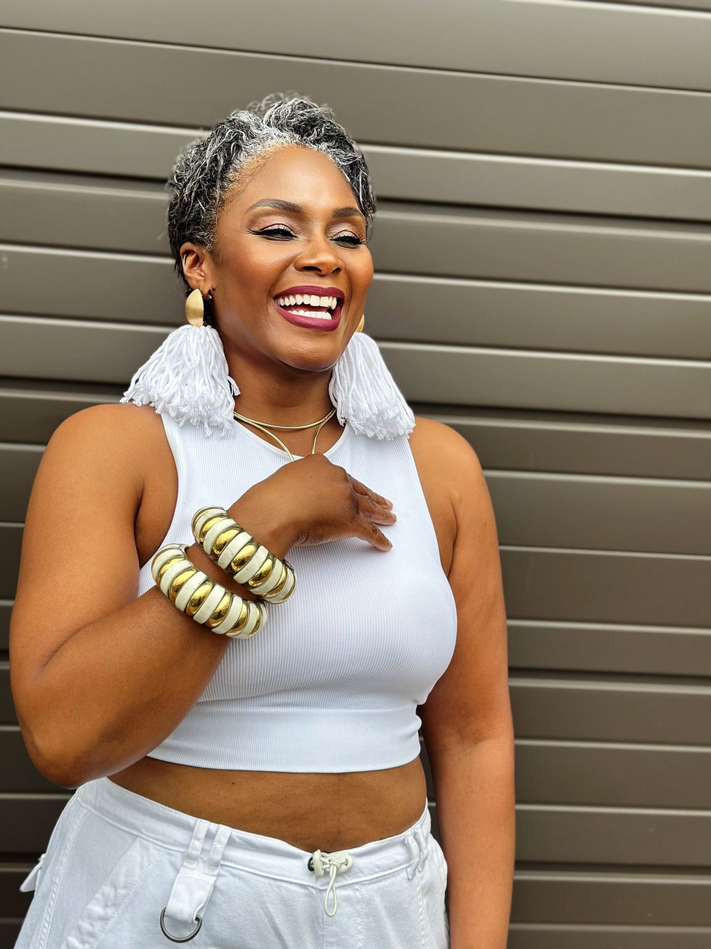 Cloud Yarn Tassel Earrings - Trufacebygrace