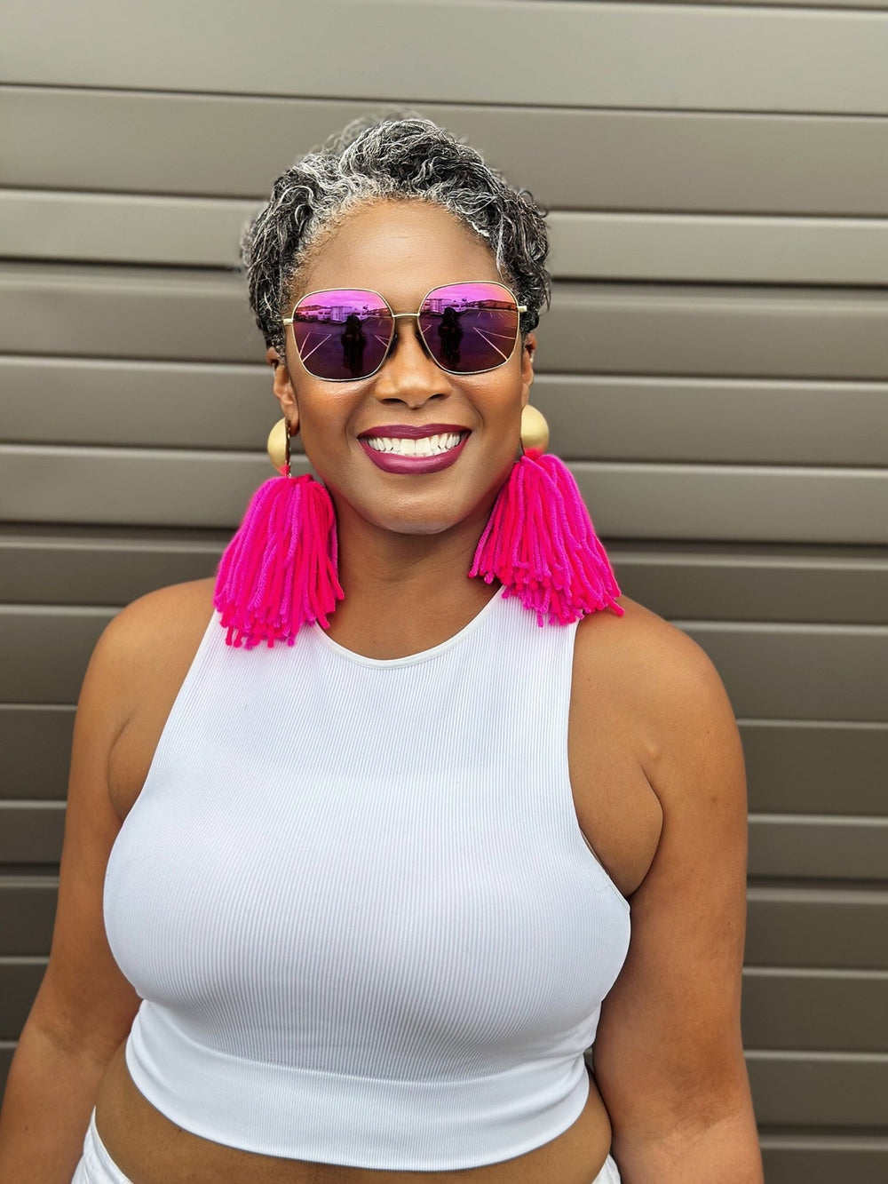 Cloud Yarn Tassel Earrings - Trufacebygrace