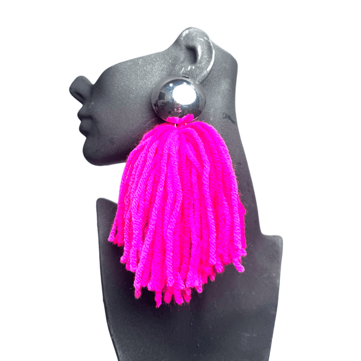 Cloud Yarn Tassel Earrings - Trufacebygrace
