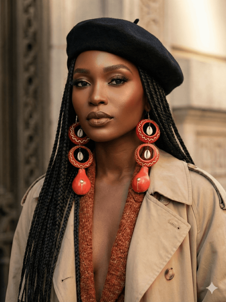 Color Mix Calabash Tribal Expressions Earrings - Trufacebygrace