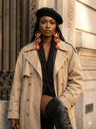 Color Mix Calabash Tribal Expressions Earrings - Trufacebygrace