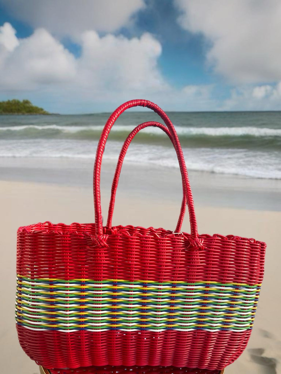 Coral Reef Woven Beach Bags - Trufacebygrace