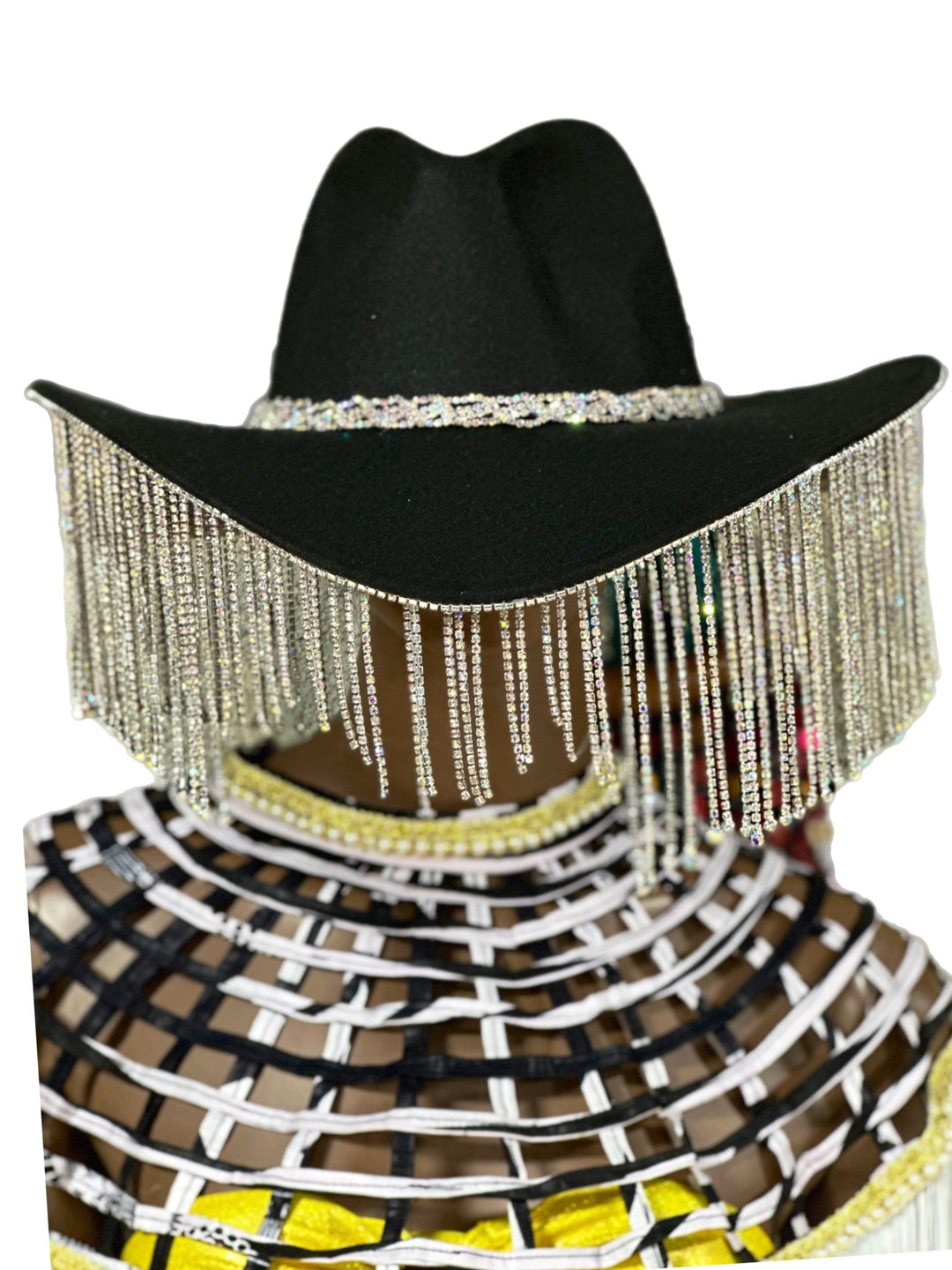 Cowboy and Rhinestone fringe hat - Trufacebygrace