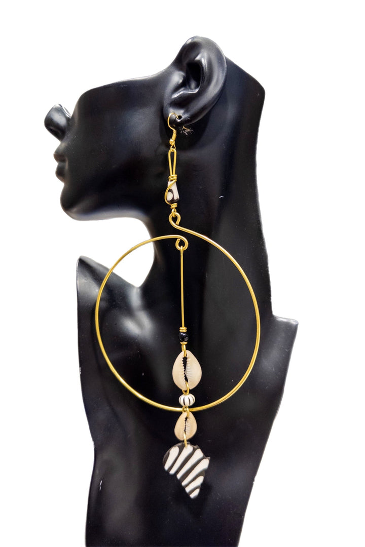 Cowrie Za Kiafrika Statement Earring - Trufacebygrace