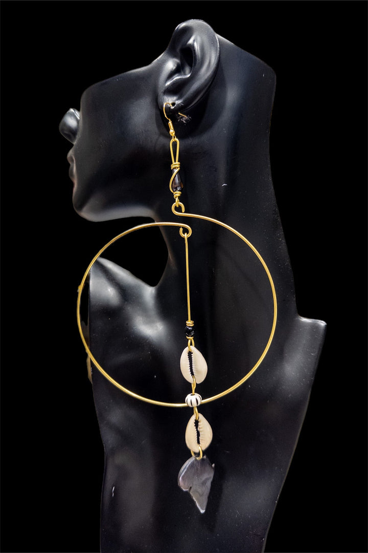 Cowrie Za Kiafrika Statement Earring - Trufacebygrace