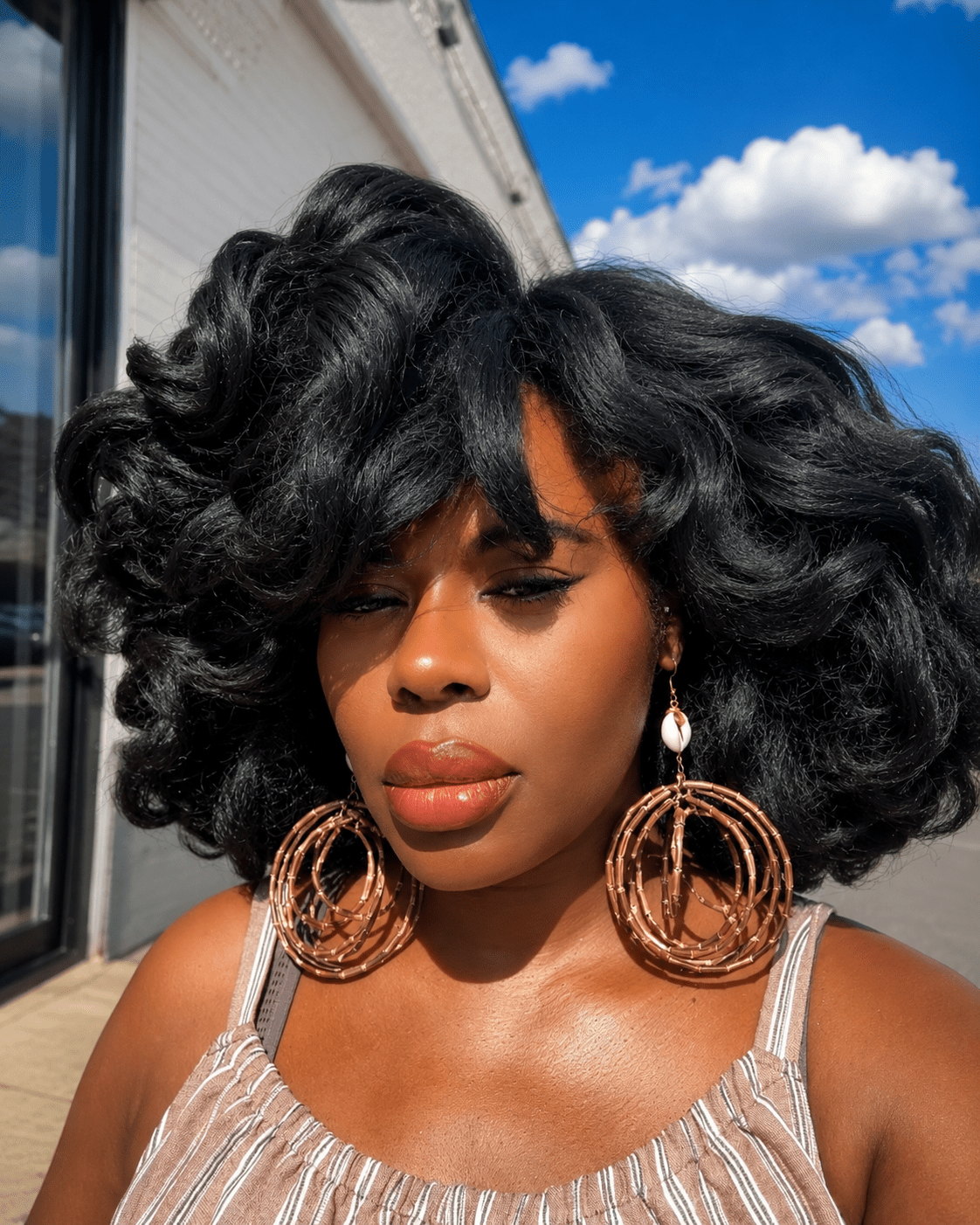 Cowry and Multi-layered Bamboo Earrings - Trufacebygrace