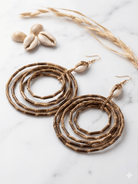 Cowry and Multi-layered Bamboo Earrings - Trufacebygrace