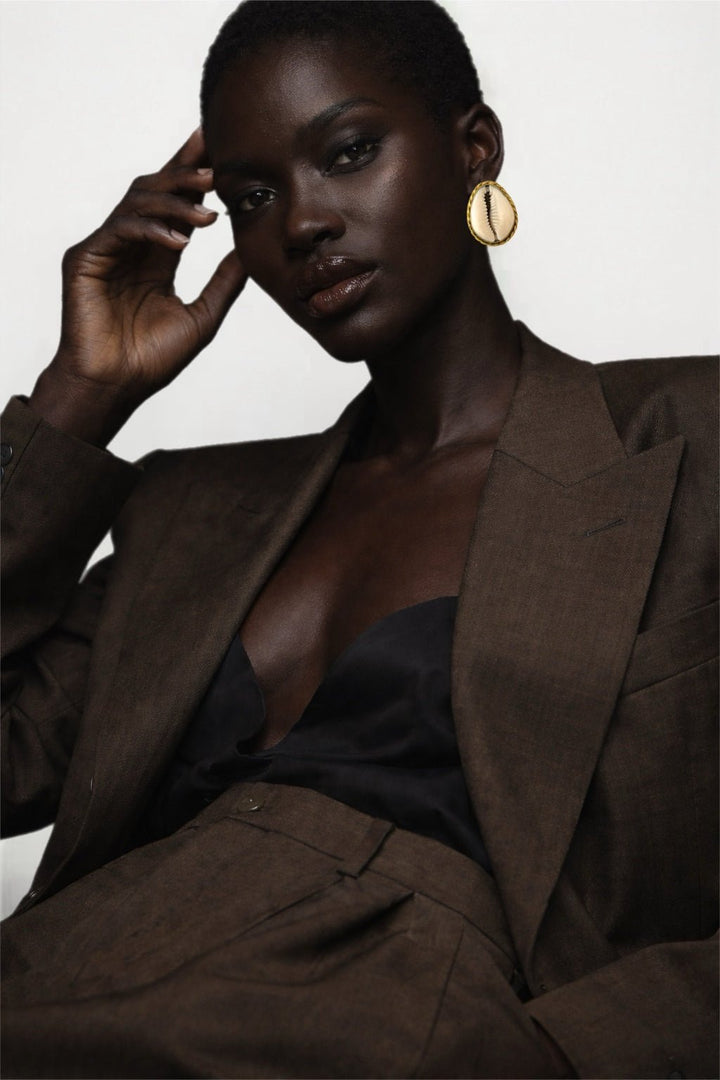 Cowry baako shell Stud Earring - Trufacebygrace