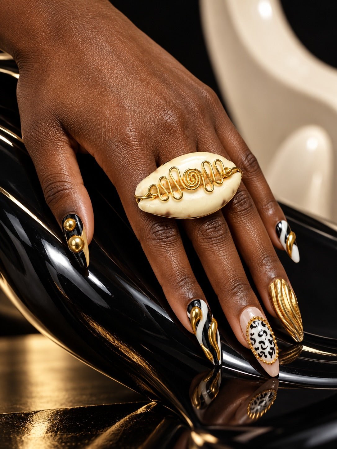 Cowry Ne Brass Wire Ring - Trufacebygrace