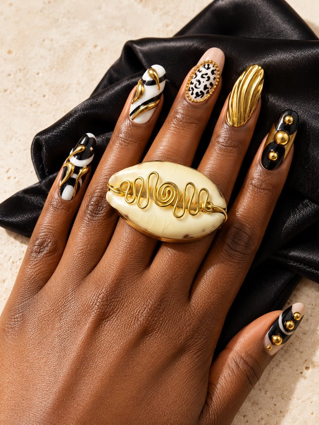 Cowry Ne Brass Wire Ring - Trufacebygrace