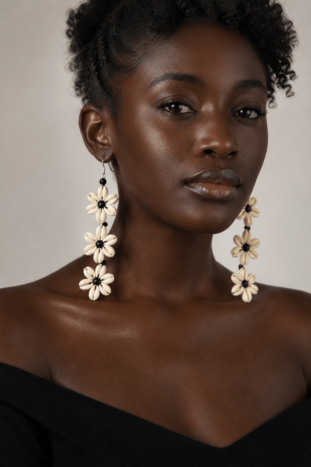 Cowry Shell flower Earrings - Trufacebygrace