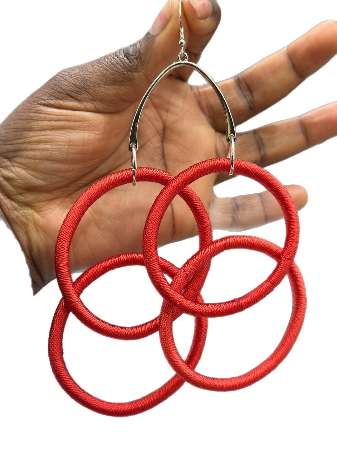 Crimson Orbit Hoop Earrings - Trufacebygrace