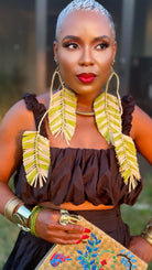 Desert Palm Raffia Earrings - Trufacebygrace