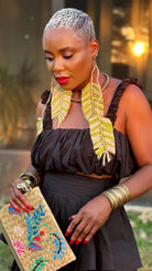 Desert Palm Raffia Earrings - Trufacebygrace