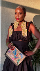 Desert Palm Raffia Earrings - Trufacebygrace