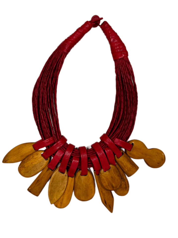 Ebony Eclipse Leather & Horn Necklace - Trufacebygrace