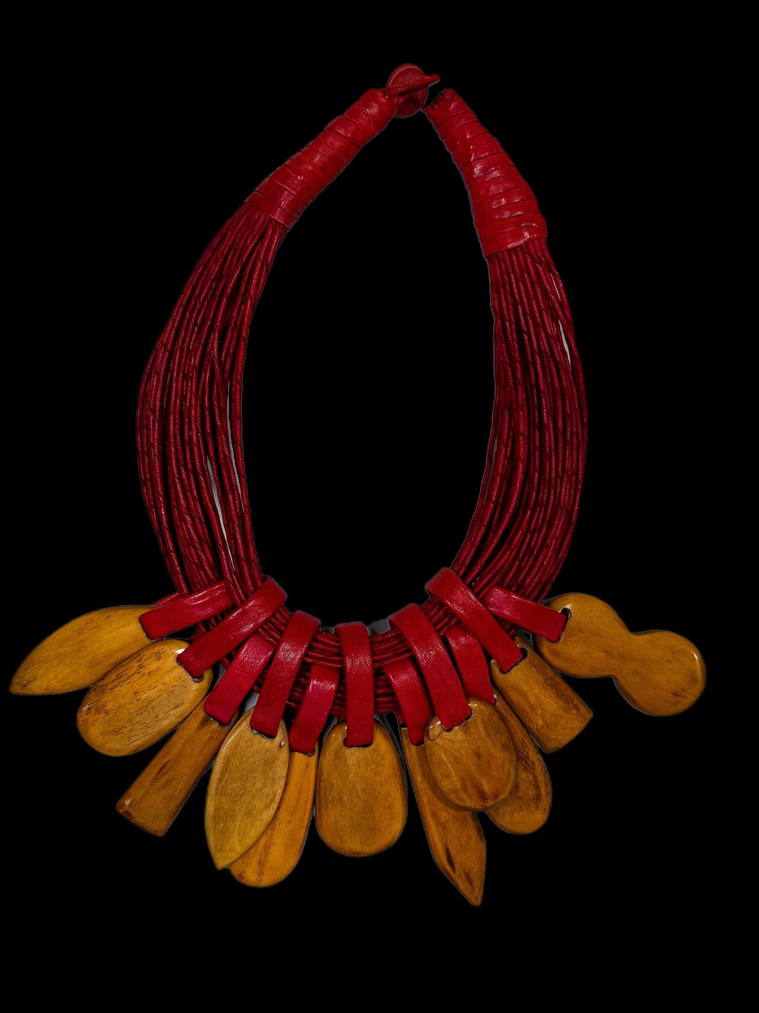 Ebony Eclipse Leather & Horn Necklace - Trufacebygrace