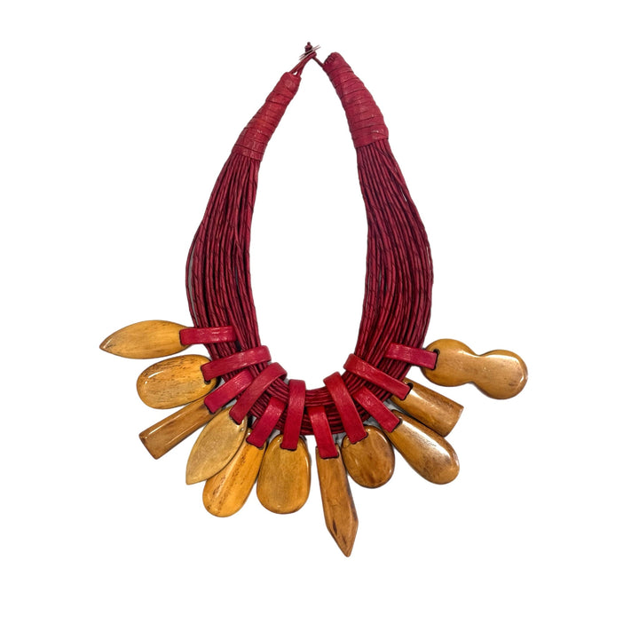 Ebony Eclipse Leather & Horn Necklace - Trufacebygrace
