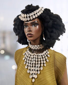 Edwom reversible cowry shell necklace / headpiece - Trufacebygrace