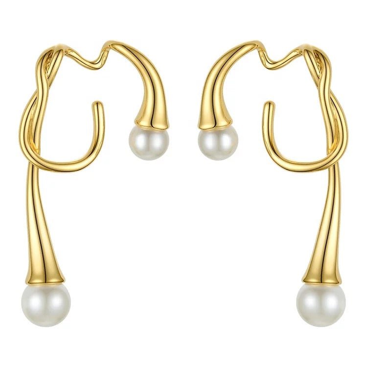 Efua Pearl ear clip/ear cuff non pierced ears - Trufacebygrace