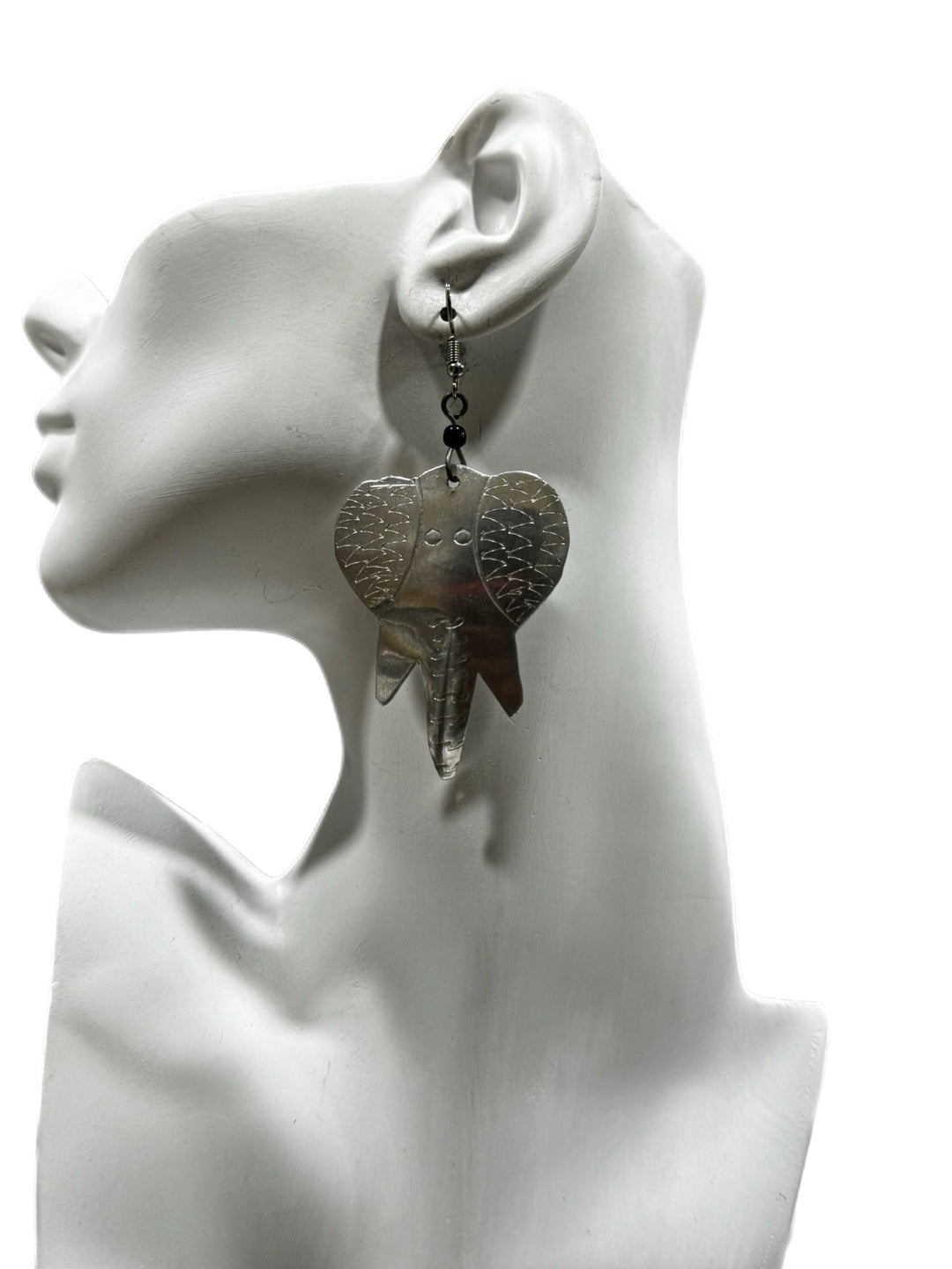 Elephant head solid Brass Earrings - Trufacebygrace