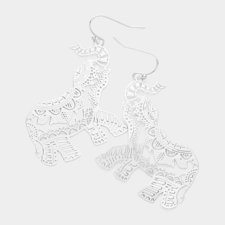 Elephant lightweight Detail dangle Earrings - Trufacebygrace