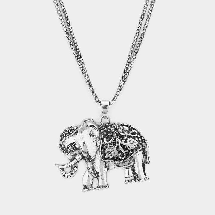 Elephant long Necklace - Trufacebygrace