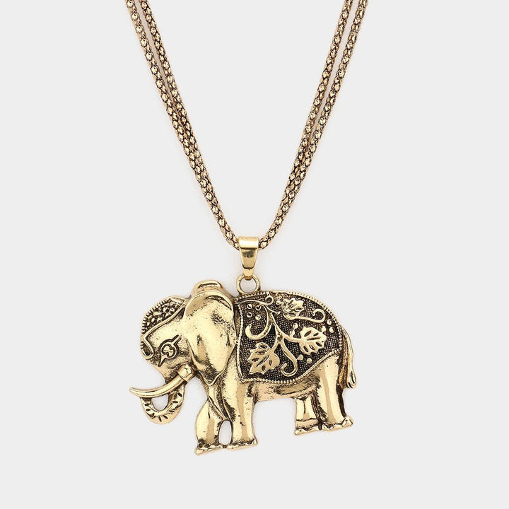 Elephant long Necklace - Trufacebygrace