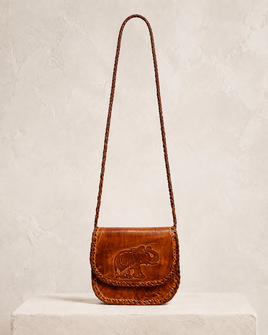 Elephant Mini Leather Crossbody Bag - Trufacebygrace